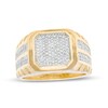 Thumbnail Image 1 of 5/8 CT. T.W. Diamond Octagon-Top Double Row Ring in 10K Gold