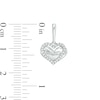 Thumbnail Image 4 of The Kindred Heart from Vera Wang Love Collection 1/6 CT. T.W. Diamond Layered Heart Drop Earrings in Sterling Silver