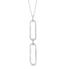 Thumbnail Image 1 of The Kindred Links from Vera Wang Love Collection 1/8 CT. T.W. Diamond Paper Clip Link Drop Pendant in Sterling Silver
