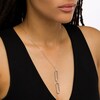 Thumbnail Image 2 of The Kindred Links from Vera Wang Love Collection 1/8 CT. T.W. Diamond Paper Clip Link Drop Pendant in Sterling Silver
