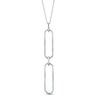 Thumbnail Image 3 of The Kindred Links from Vera Wang Love Collection 1/8 CT. T.W. Diamond Paper Clip Link Drop Pendant in Sterling Silver