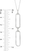 Thumbnail Image 5 of The Kindred Links from Vera Wang Love Collection 1/8 CT. T.W. Diamond Paper Clip Link Drop Pendant in Sterling Silver