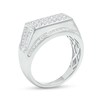 Thumbnail Image 2 of 1 CT. T.W. Diamond Raised Triple Row Ring in 10K White Gold
