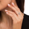Thumbnail Image 2 of The Kindred Heart from Vera Wang Love Collection 1/6 CT. T.W. Diamond Layered Heart Ring in Sterling Silver