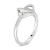 Thumbnail Image 3 of The Kindred Heart from Vera Wang Love Collection 1/6 CT. T.W. Diamond Layered Heart Ring in Sterling Silver