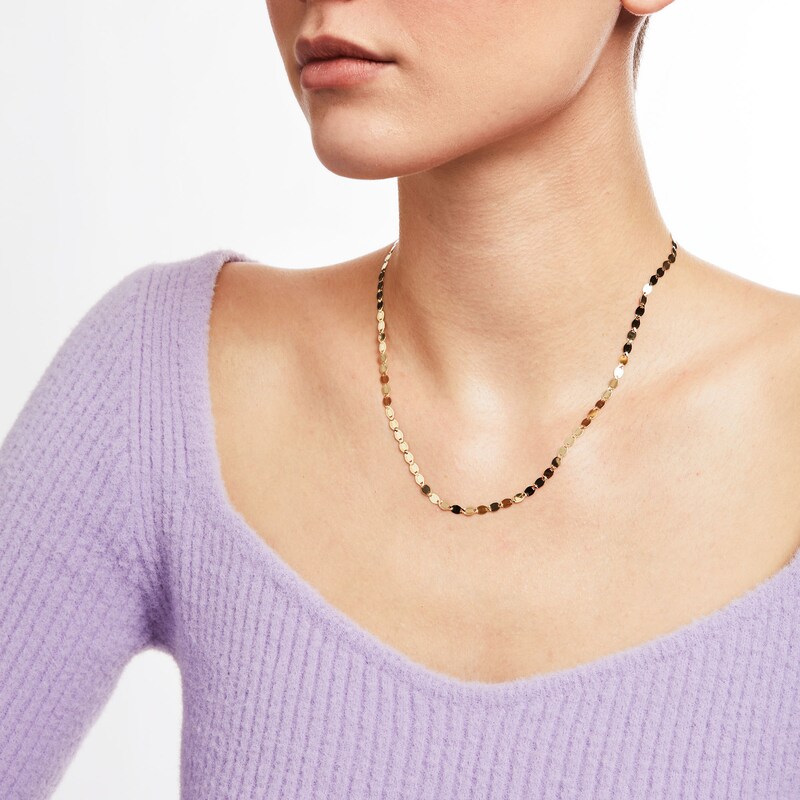 Main Image 2 of 3.7mm Valentino Chain Necklace in Solid 14K Gold - 18&quot;