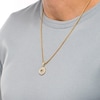 Thumbnail Image 2 of Men's 3/4 CT. T.W. Black and White Diamond Compass Medallion Pendant in 10K Gold - 22"