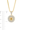 Thumbnail Image 3 of Men's 3/4 CT. T.W. Black and White Diamond Compass Medallion Pendant in 10K Gold - 22"