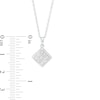 Thumbnail Image 3 of 5/8 CT. T.W. Princess-Cut Multi-Diamond Tilted Pendant in 10K White Gold