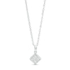 Thumbnail Image 1 of 1/3 CT. T.W. Quad Princess-Cut Diamond Tilted Pendant in 10K White Gold