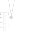 Thumbnail Image 3 of 1/3 CT. T.W. Quad Princess-Cut Diamond Tilted Pendant in 10K White Gold