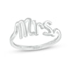 Thumbnail Image 1 of Cursive "Mrs" Stackable Band in 10K White Gold