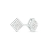 Thumbnail Image 1 of 1/2 CT. T.W. Quad Princess-Cut Diamond Stud Earrings in 10K White Gold