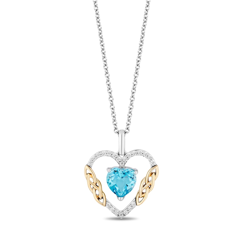 Main Image 1 of Collector's Edition Enchanted Disney Brave 10th Anniversary Swiss Blue Topaz and Diamond Pendant in Sterling Silver
