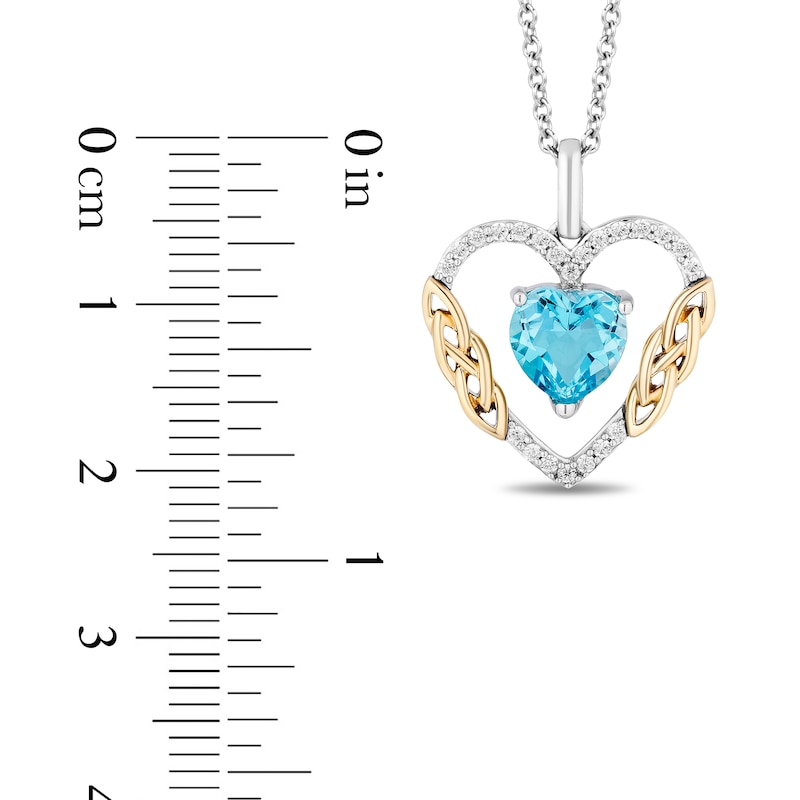 Main Image 3 of Collector's Edition Enchanted Disney Brave 10th Anniversary Swiss Blue Topaz and Diamond Pendant in Sterling Silver