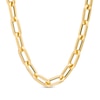 Thumbnail Image 1 of 2.5mm Paper Clip Cheval Chain Necklace in Hollow 14K Gold - 18"