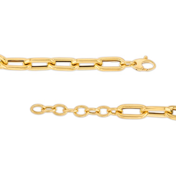 2.5mm Paper Clip Cheval Chain Necklace in Hollow 14K Gold - 18"