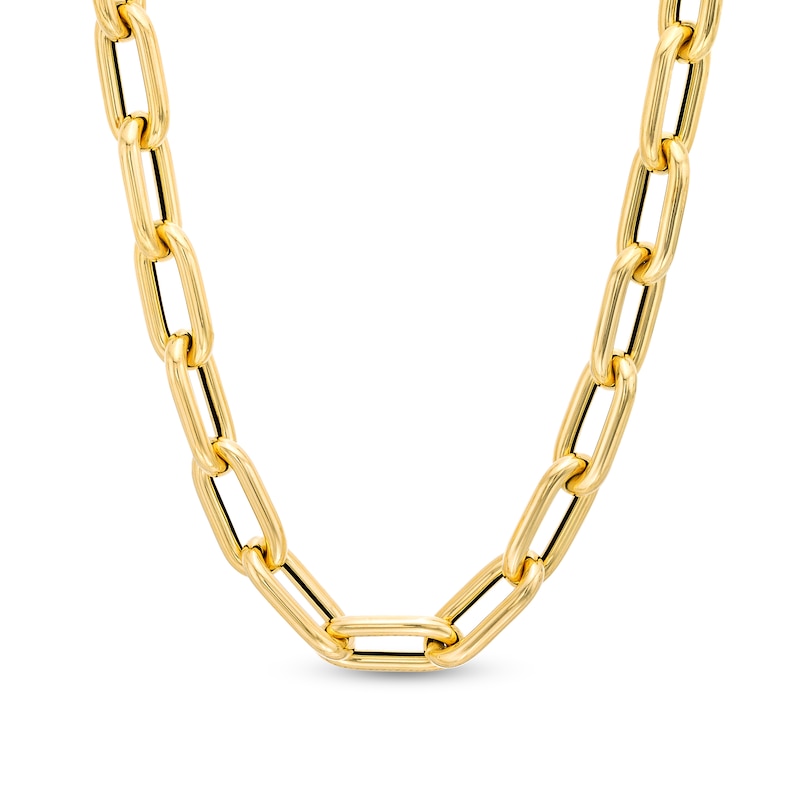 Main Image 1 of 2.5mm Paper Clip Cheval Chain Necklace in Hollow 14K Gold - 20"