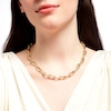 Thumbnail Image 2 of 2.5mm Paper Clip Cheval Chain Necklace in Hollow 14K Gold - 20"