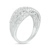 Thumbnail Image 3 of 1 CT. T.W. Certified Lab-Grown Diamond Bypass Split Shank Wave Ring in 14K White Gold (F/SI2)