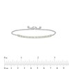 Thumbnail Image 3 of Alternating Peridot and White Lab-Created Sapphire Bolo Bracelet in Sterling Silver
