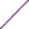 Thumbnail Image 1 of Amethyst Paper Clip Chain Bracelet in Sterling Silver