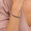 Thumbnail Image 2 of Amethyst Paper Clip Chain Bracelet in Sterling Silver