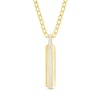Thumbnail Image 1 of Men's 1/5 CT. T.W. Diamond Vertical Bar Pendant in 10K Gold - 22&quot;