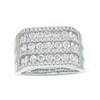 Thumbnail Image 1 of 2 CT. T.W. Diamond Multi-Row Rectangle-Top Ring in 10K White Gold