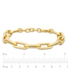 Thumbnail Image 5 of 2.5mm Paper Clip Cheval Chain Bracelet in Hollow 14K Gold - 9.0"