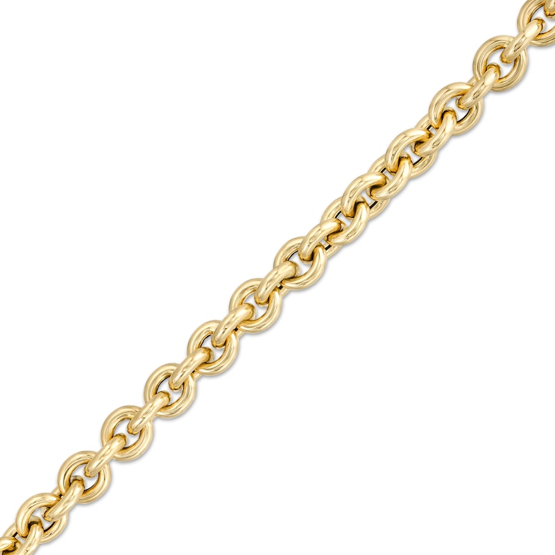 Main Image 1 of Italian Gold 3.0mm Rolo Chain Link Bracelet in Hollow 14K Gold - 7.5"