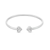 Thumbnail Image 1 of The Kindred Heart from Vera Wang Love Collection 1/6 CT. T.W. Diamond Sideways Hearts Open Bangle in Sterling Silver