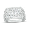 Thumbnail Image 1 of 2-1/2 CT. T.W. Certified Lab-Grown Diamond Triple Row Ring in 14K White Gold (F/SI2)