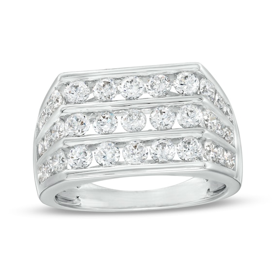 2-1/2 CT. T.w. Certified Lab-Grown Diamond Triple Row Ring in 14K White Gold (F/Si2)