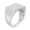 Thumbnail Image 3 of 2-1/2 CT. T.W. Certified Lab-Grown Diamond Triple Row Ring in 14K White Gold (F/SI2)