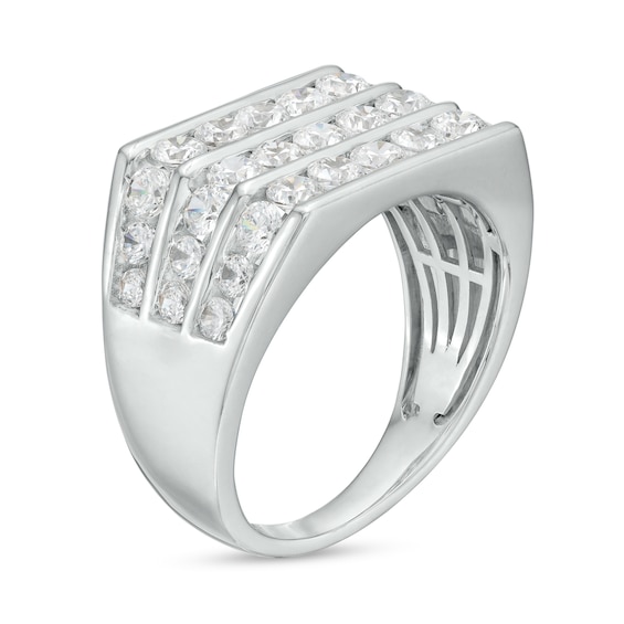 2-1/2 CT. T.w. Certified Lab-Grown Diamond Triple Row Ring in 14K White Gold (F/Si2)