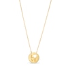 Thumbnail Image 1 of Mini Cut-Out Heart "LOVE" Disc Necklace in 14K Gold