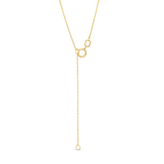 Mini Cut-Out Heart "Love" Disc Necklace in 14K Gold