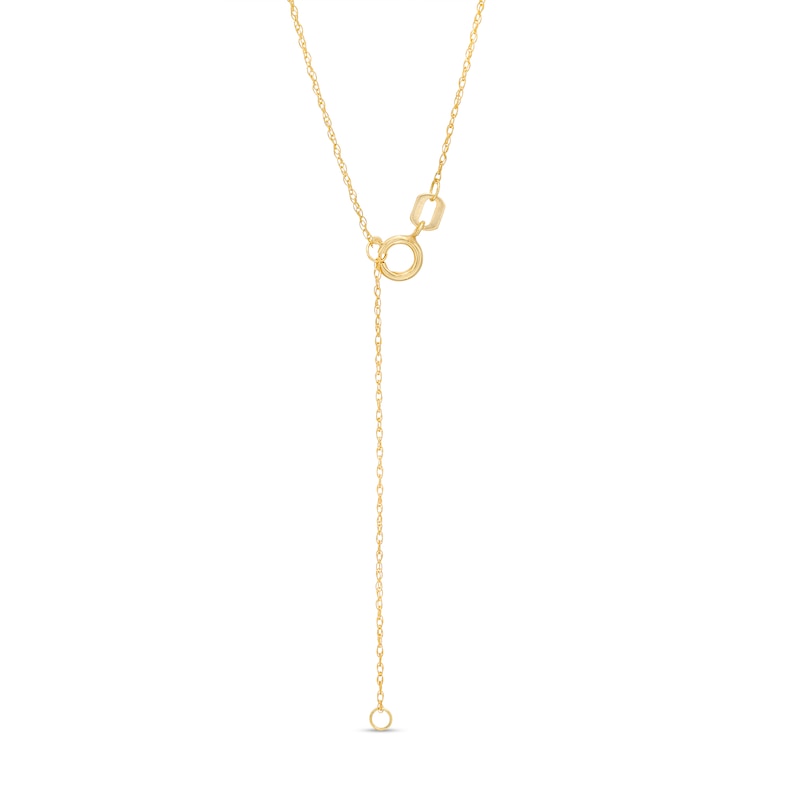 Main Image 3 of Mini Cut-Out Heart "LOVE" Disc Necklace in 14K Gold