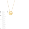 Thumbnail Image 4 of Mini Cut-Out Heart "LOVE" Disc Necklace in 14K Gold