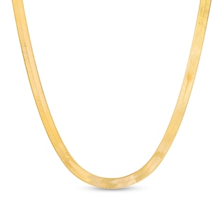 Main Image 1 of 3.0mm Herringbone Chain Necklace in Solid 14K Gold - 18"