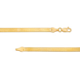 Main Image 4 of 3.0mm Herringbone Chain Necklace in Solid 14K Gold - 18"