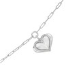Thumbnail Image 1 of The Kindred Heart from Vera Wang Love Collection 1/6 CT. T.W. Diamond Heart Paper Clip Link Bracelet in Sterling Silver