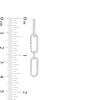 Thumbnail Image 2 of The Kindred Links from Vera Wang Love Collection 5/8 CT. T.W. Diamond Paper Clip Link Drop Earrings in Sterling Silver