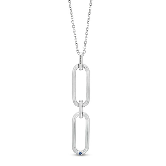 The Kindred Links from Vera Wang Love Collection 1/2 CT. T.w. Diamond Paper Clip Link Pendant in Sterling Silver â 19"