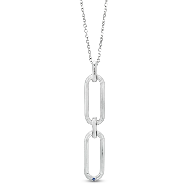 Main Image 4 of The Kindred Links from Vera Wang Love Collection 1/2 CT. T.W. Diamond Paper Clip Link Pendant in Sterling Silver – 19"