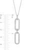 Thumbnail Image 5 of The Kindred Links from Vera Wang Love Collection 1/2 CT. T.W. Diamond Paper Clip Link Pendant in Sterling Silver – 19"