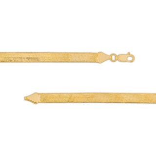 Main Image 3 of 4.9mm Herringbone Chain Necklace in Solid 14K Gold - 20"