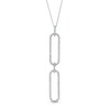 Thumbnail Image 1 of The Kindred Links from Vera Wang Love Collection 1 CT. T.W. Diamond Paper Clip Link Pendant in Sterling Silver – 19"