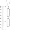 Thumbnail Image 5 of The Kindred Links from Vera Wang Love Collection 1 CT. T.W. Diamond Paper Clip Link Pendant in Sterling Silver – 19"